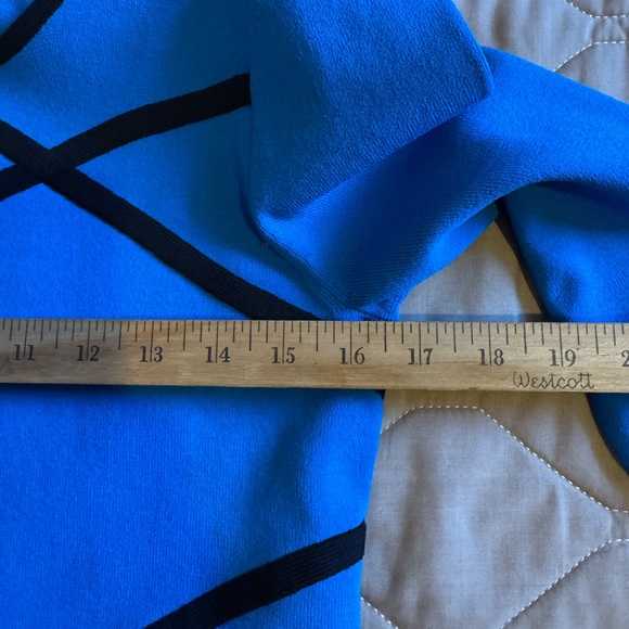 Cable & Gauge Women Blue With Black Stripes Blouse Shirt Long Sleeves Size L - Picture 8 of 9